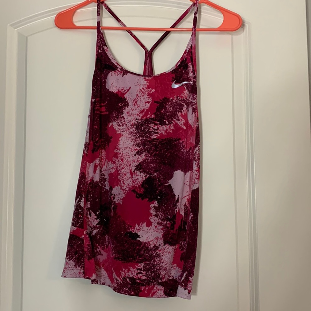Nike Dri-fit Women's Pink Tie-dye Active Tank Top Small